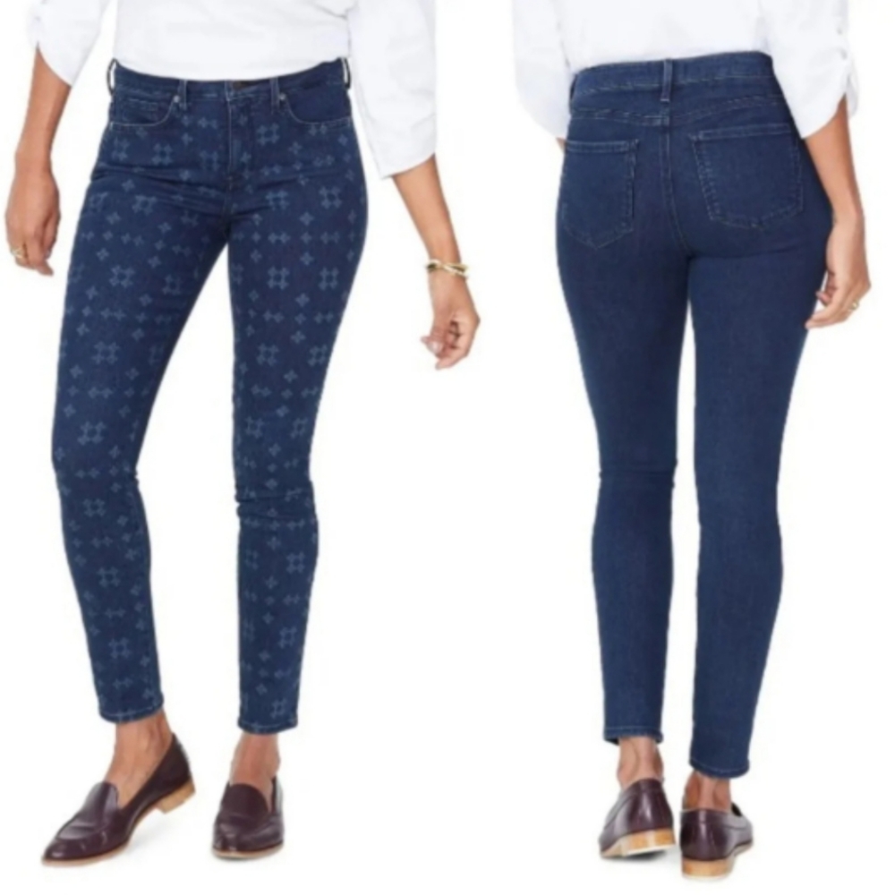 NYDJ Ami Firesky Geo Print Skinny Jeans
